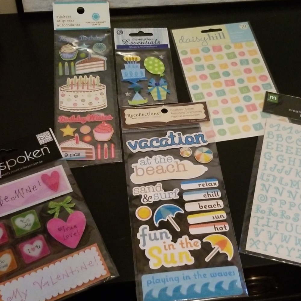 lot of scrapbook stickers